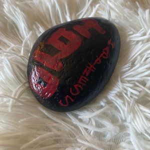 Hand painted ‘happiness’ rock